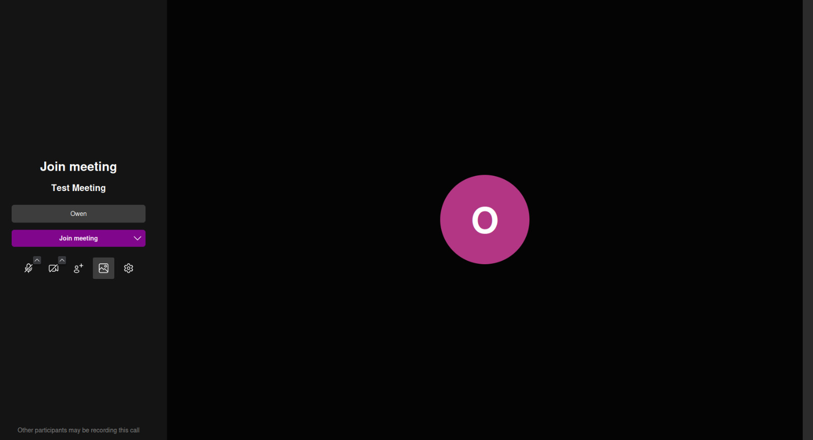 Join meeting button and device check